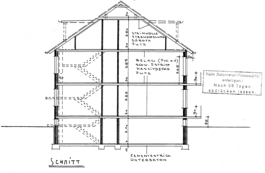 Schnitt Mehrfamilienhaus Norderstedt