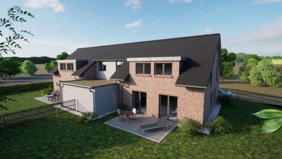 Ansicht 1 Doppelhaush�lfte S�lfeld