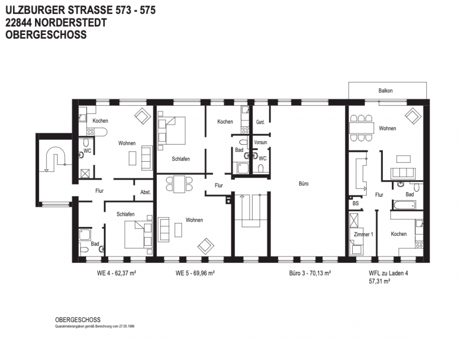 Obergeschoss Mehrfamilienhaus Norderstedt