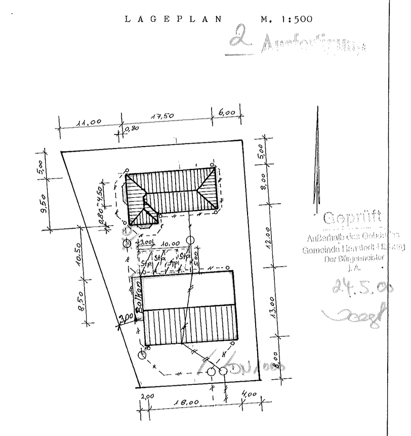 Auszug Lageplan Einfamilienhaus Henstedt-Ulzburg