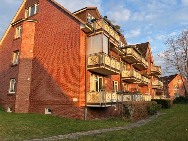 Geb�uder�ckseite Erdgeschosswohnung Norderstedt