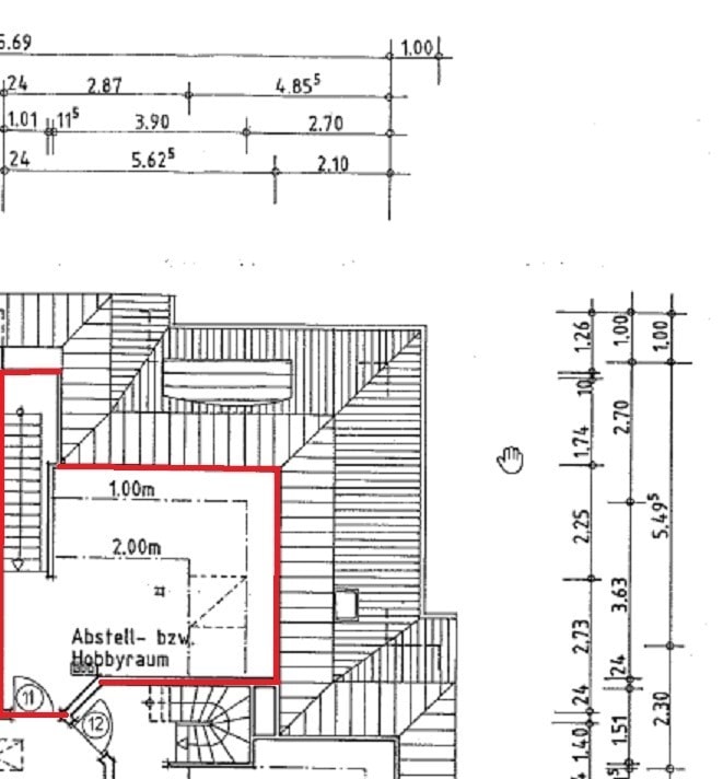Grundriss Spitzboden Maisonettewohnung Quickborn