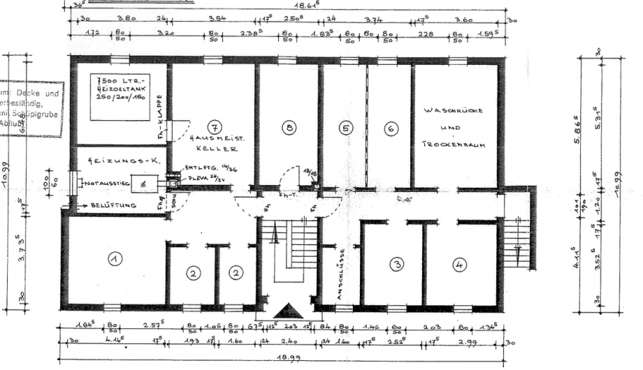 Grundriss KG Mehrfamilienhaus Norderstedt