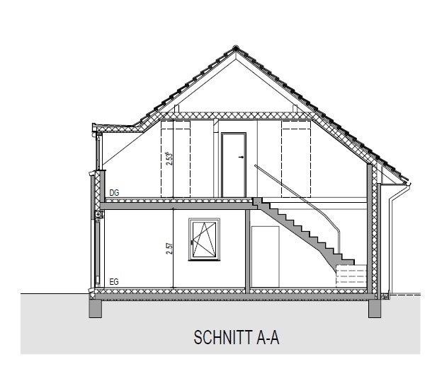 Schnitt Doppelhaush�lfte S�lfeld