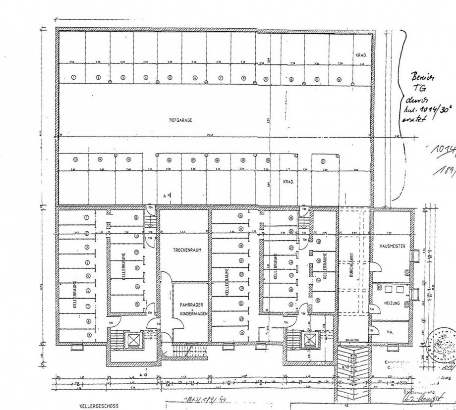 Kellergeschoss inkl. TG Mehrfamilienhaus Hamburg