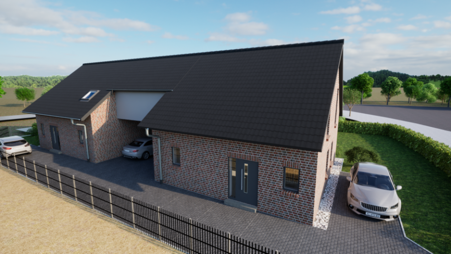Ansicht 2 Doppelhaush�lfte S�lfeld