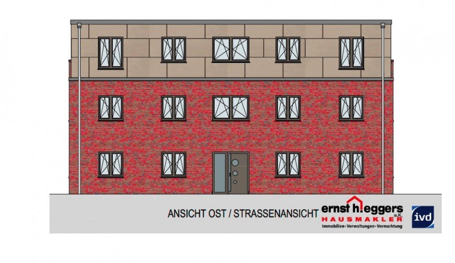 Ansicht Ost - Stra�en Erdgeschosswohnung Norderstedt
